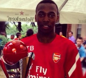 Promising Arsenal Defender Tolaji Bola Displaying His Wares At Durban Tournament